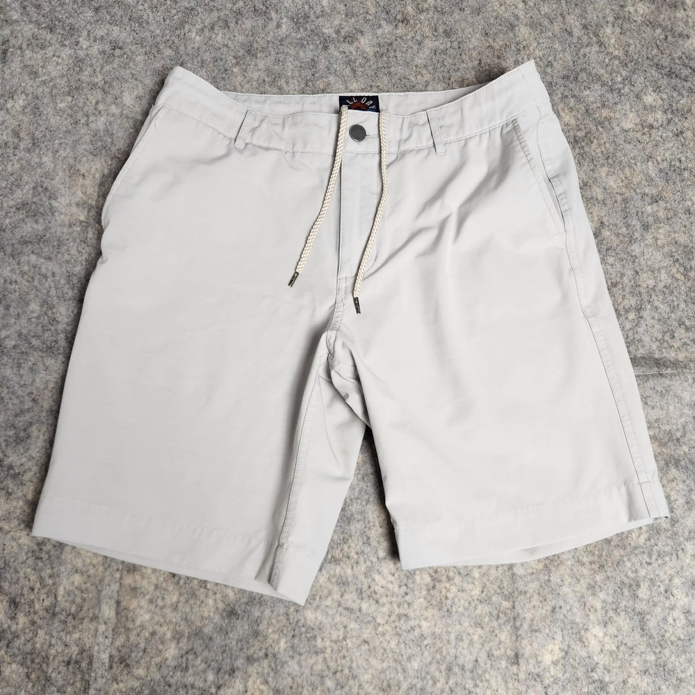 Faherty All Day Shorts Men 32 W 9 I Khaki Beige Golf Chino Drawstring Preppy